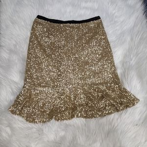 NWT Gianni Bini | Gold Sequin Amelia Skirt | 2